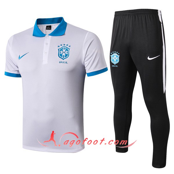 Ensemble Polo Bresil + Pantalon Blanc 19/20