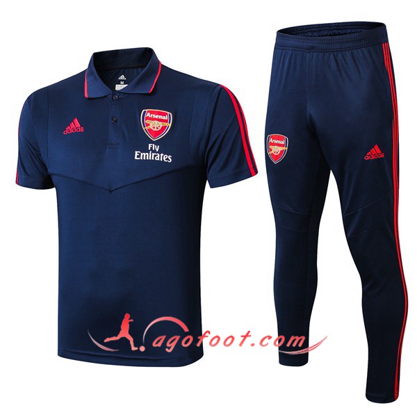 Ensemble Polo Arsenal + Pantalon Bleu Fonce 19/20