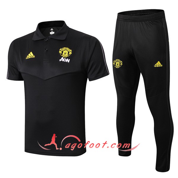 Ensemble Polo Manchester United + Pantalon Noir 19/20