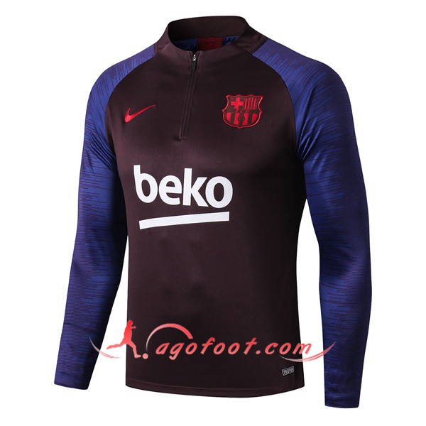 Nouveau Training Sweatshirt FC Barcelone Pourpre Bleu 19/20