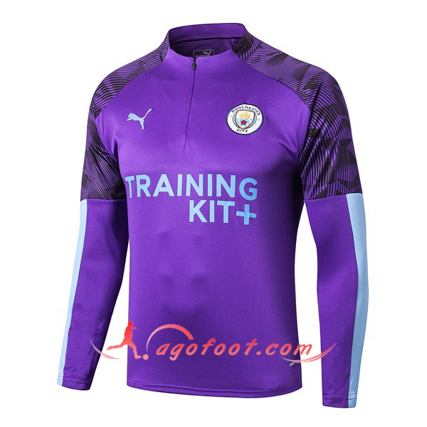 Nouveau Training Sweatshirt Manchester City Pourpre 19/20