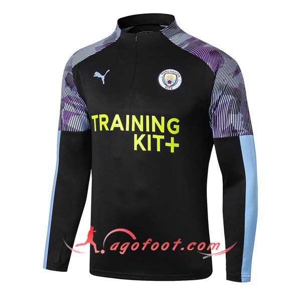 Nouveau Training Sweatshirt Manchester City Bleu Noir 19/20