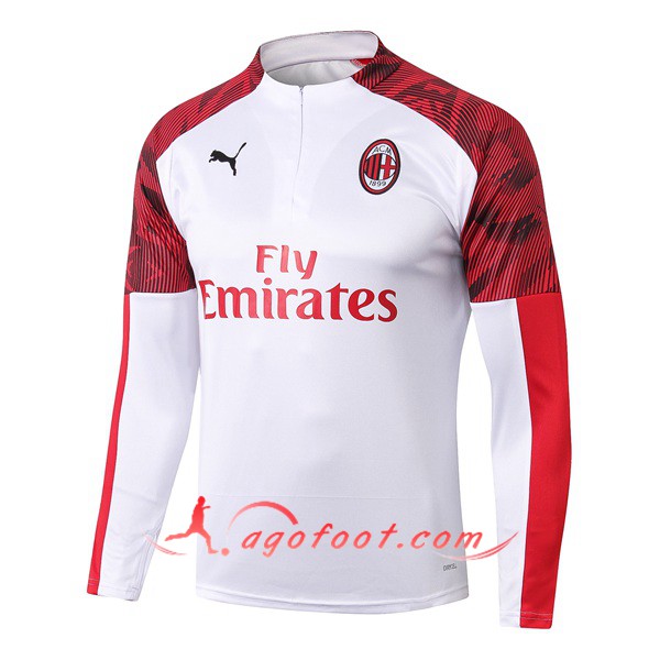 Nouveau Training Sweatshirt Milan AC Blanc 19/20