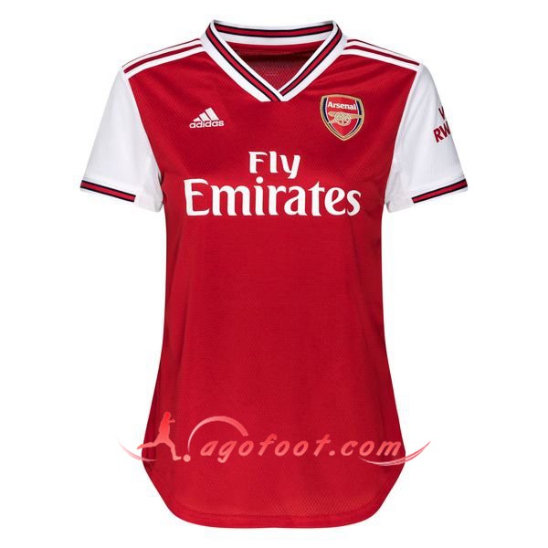 Maillot Foot Arsenal Femme Domicile Personnalisé Floqué 2019 2020