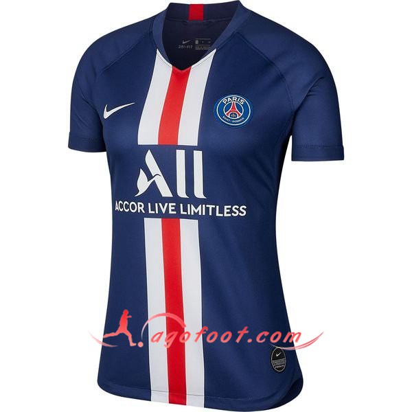 Maillot Foot PSG Femme Domicile Personnalisé Floqué 2019 2020