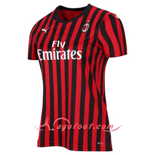 Maillot Foot Milan AC Femme Domicile Personnalisé Floqué 2019 2020