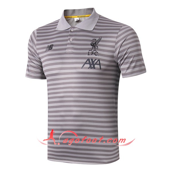 Polo Foot FC Liverpool Gris Stripe 19/20
