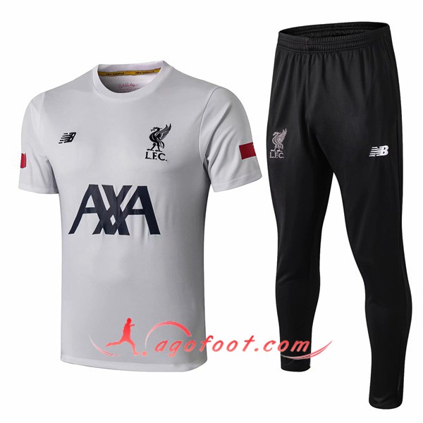 Training T-Shirts FC Liverpool AXA + Pantalon Blanc 19/20