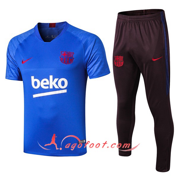 Training T-Shirts FC Barcelone + Pantalon Blue 19/20