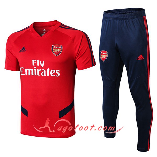 Training T-Shirts Arsenal + Pantalon Rouge 19/20