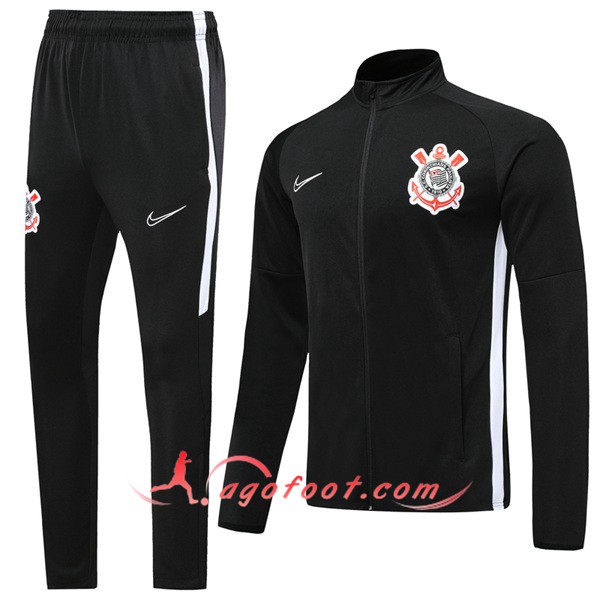 Ensemble Survetement Foot - Veste Corinthians Noir 19/20