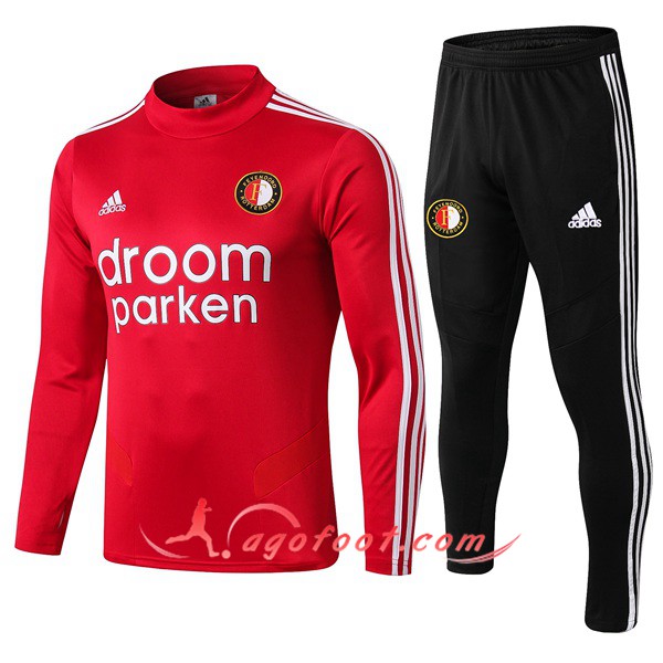 Ensemble Survetement Foot Feyenoord Rotterdam Rouge 19/20