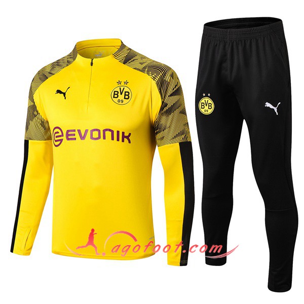 Ensemble Survetement Foot Dortmund BVB Jaune 19/20