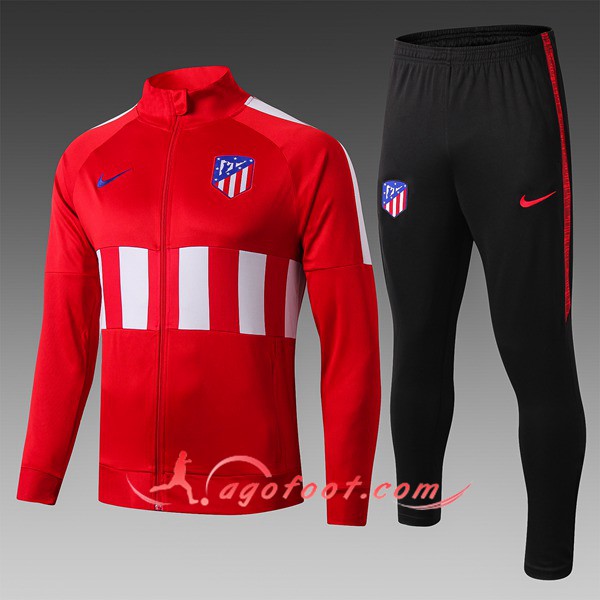 Nouveau Survetement Foot - Veste Atletico Madrid Enfant Rouge 19/20