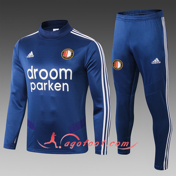 Nouveau Survetement Foot - Veste Feyenoord Rotterdam Enfant Bleu 19/20