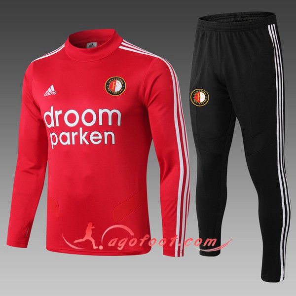 Nouveau Survetement Foot - Veste Feyenoord Rotterdam Enfant Rouge 19/20