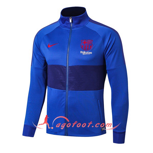 Nouveau Veste Foot FC Barcelone Bleu 19/20