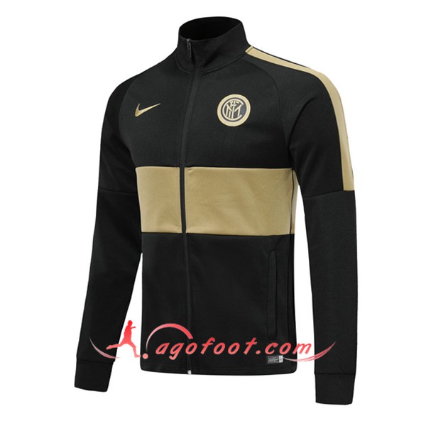 Nouveau Veste Foot Inter Milan Noir/Jaune 19/20