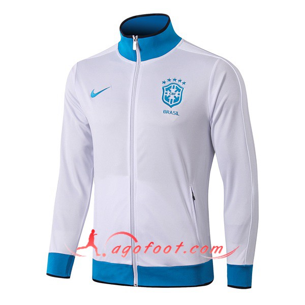Nouveau Veste Foot Bresil Blanc 19/20