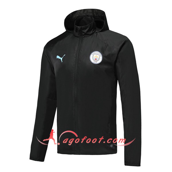 Nouveau Veste Coupe Vent Manchester City Noir 19/20