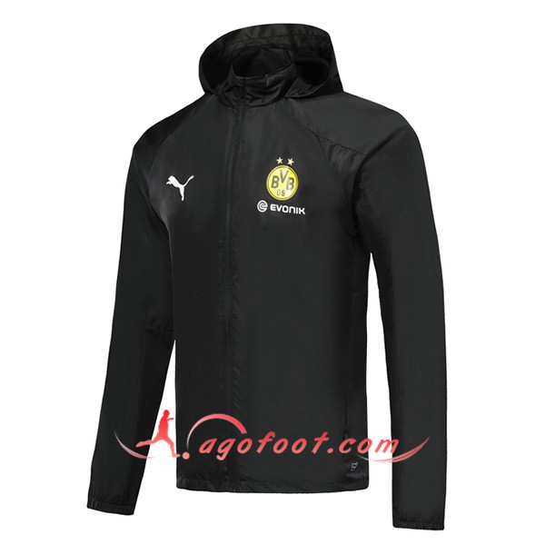 Nouveau Veste Coupe Vent Dortmund BVB Noir 19/20