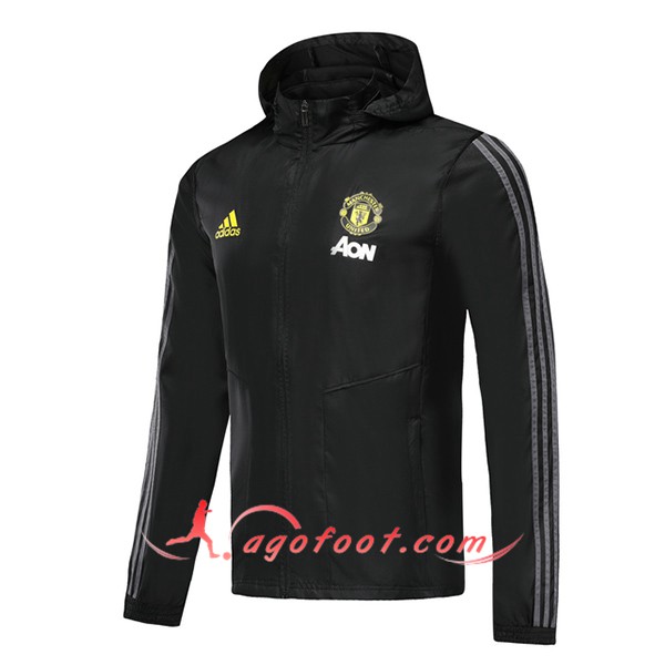 Nouveau Veste Coupe Vent Manchester United Noir 19/20