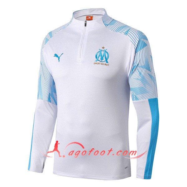Nouveau Training Sweatshirt Marseille OM Blanc Bleu 19/20