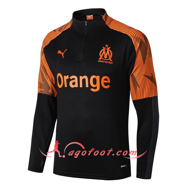 Nouveau Training Sweatshirt Marseille OM Noir Orange 19/20