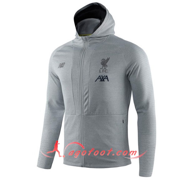 Nouveau Training Sweatshirt Capuche FC Liverpool Gris 19/20