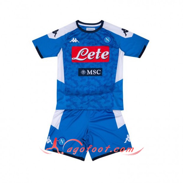 Ensemble Maillots Foot SSC Naples Enfants Domicile Personnalisé 19/20