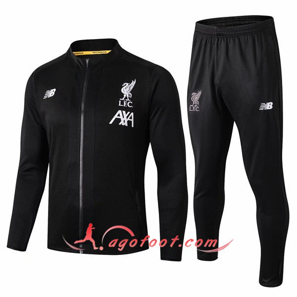 Ensemble Survetement Foot - Veste FC Liverpool Noir 19/20