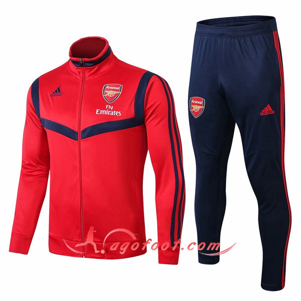 Ensemble Survetement Foot - Veste Arsenal Rouge 19/20