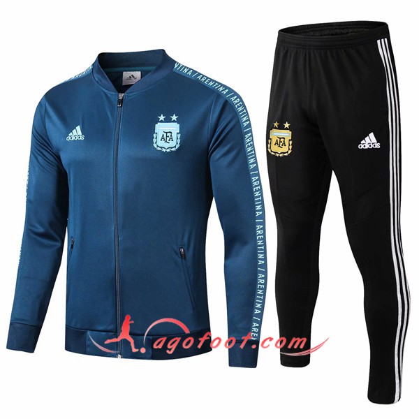 Ensemble Survetement Foot - Veste Argentine Cyan 19/20