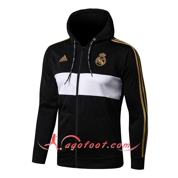 Nouveau Veste A Capuche Real Madrid Noir 19/20
