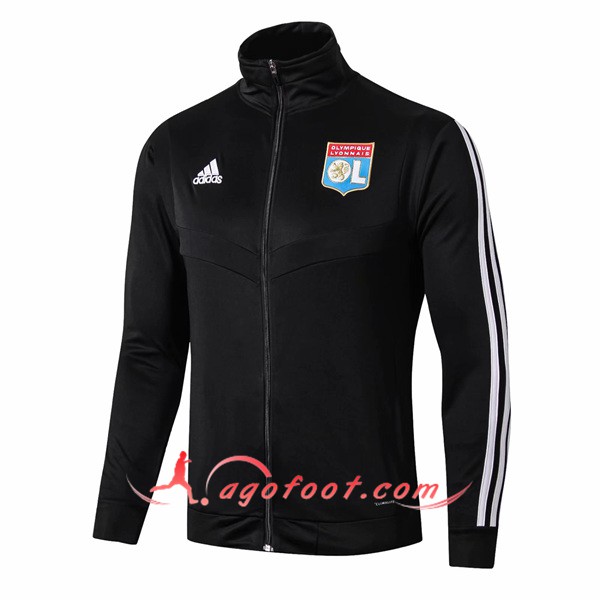 Nouveau Veste Foot Lyon OL Noir 19/20