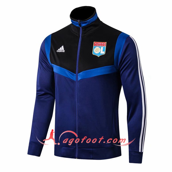 Nouveau Veste Foot Lyon OL Bleu Noir 19/20