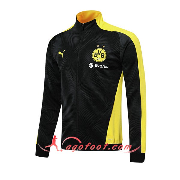 Nouveau Veste Foot Dortmund BVB Noir Jaune 19/20