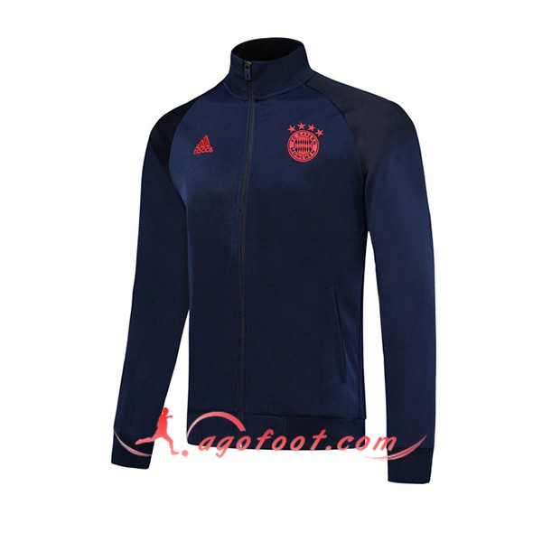 Nouveau Veste Foot Bayern Munich Bleu Fonce 19/20