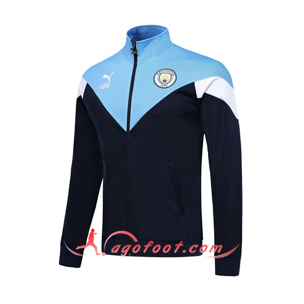 Nouveau Veste Foot Manchester City Noir Bleu 19/20
