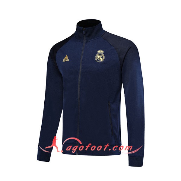 Nouveau Veste Foot Real Madrid Bleu Fonce 19/20