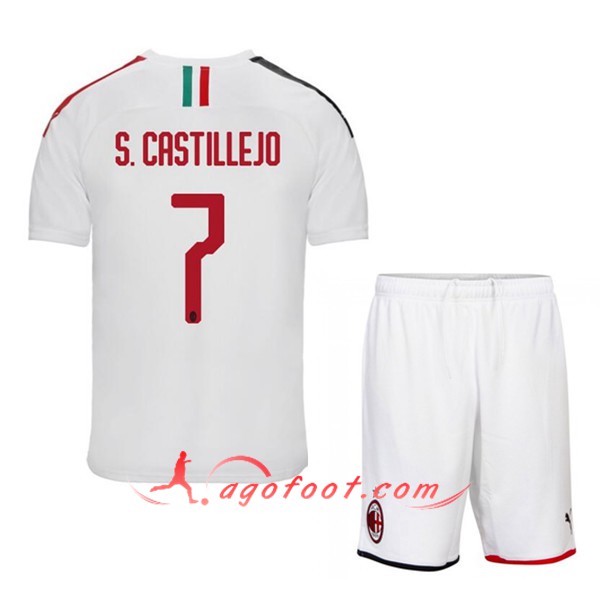 Maillot Foot Milan AC (S.CASTILLEJO 7) Enfant Exterieur Floqué 19/20