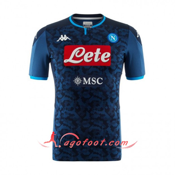 Maillot Foot SSC Naples Gardien de but Bleu Floqué 19/20