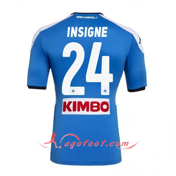 Maillot Foot SSC Naples (INSIGNE 24) Domicile Floqué 19/20