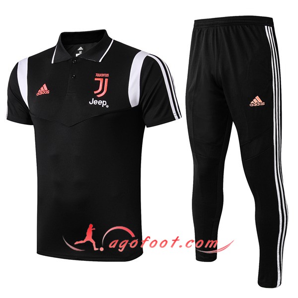 Ensemble Polo Juventus + Pantalon Noir Blanc 19/20