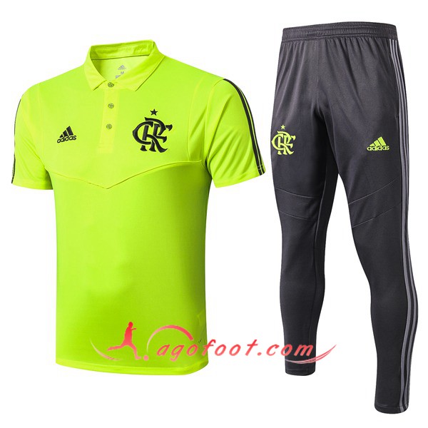 Ensemble Polo Flamengo + Pantalon Vert 19/20
