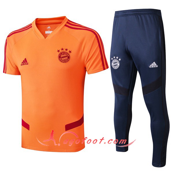 Training T-Shirts Bayern Munich + Pantalon Orange 19/20