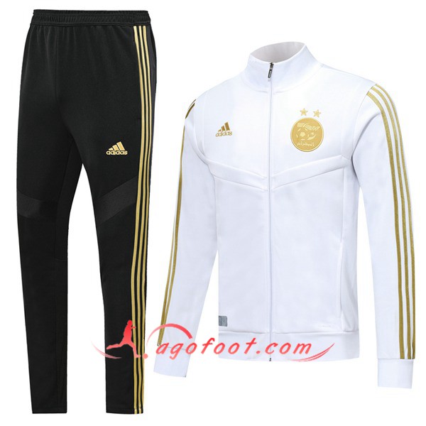 Ensemble Survetement Foot - Veste Algerie Blanc 19/20
