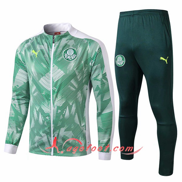 Ensemble Survetement Foot - Veste Palmeiras Vert Blanc 19/20