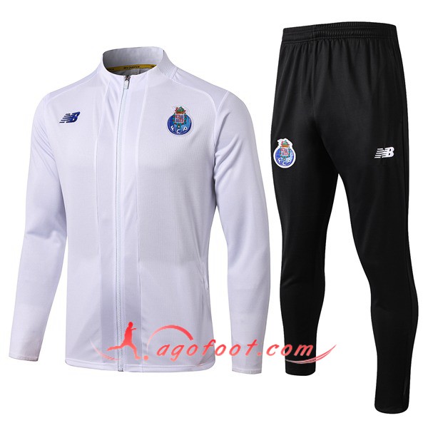 Ensemble Survetement Foot - Veste FC Porto Blanc 19/20