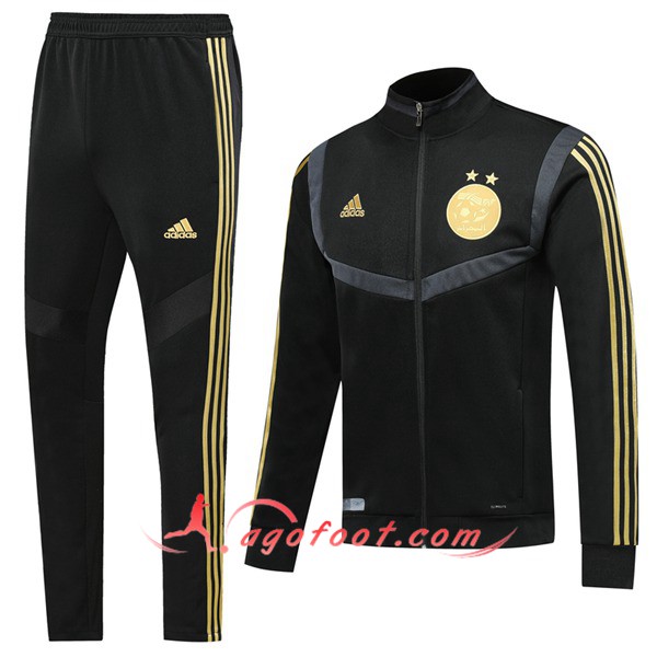 Ensemble Survetement Foot - Veste Algerie Noir 19/20
